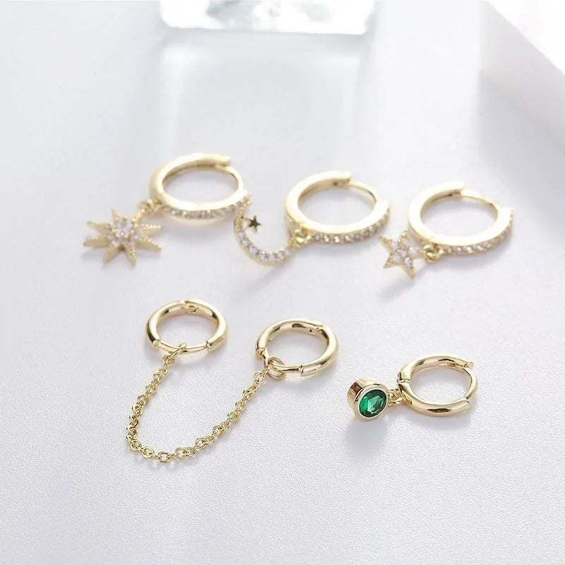 Five-Piece Earrings Set: Versatile Elegance for Every Occasion