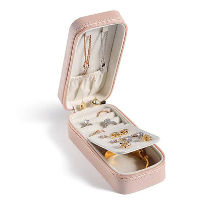 Portable Rectangular Jewelry Box: Travel With Confidence