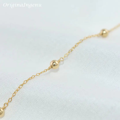 Pulsera de cuentas rellenas de oro: elegancia atemporal, sofisticación cotidiana