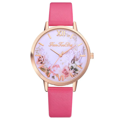 Tan Strap Floral Bee Watch: Add A Touch Of Charm