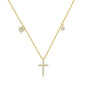 Sterling Silver CZ Cross Heart Star Pendant Necklace: A Symbol of Grace and Charm