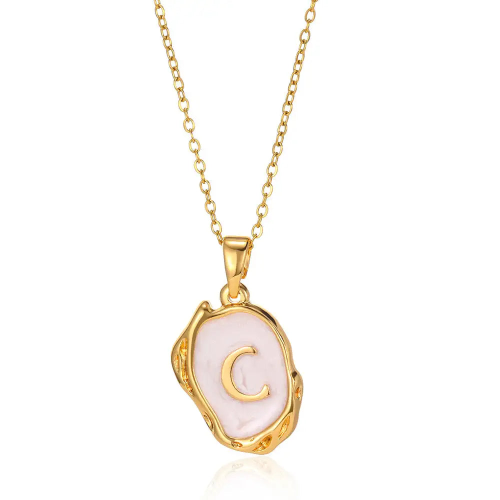 Vibrant Initial Pendant Necklace: Where Style Meets Sparkle