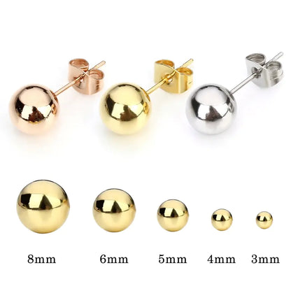 Stainless Steel Ball Stud Earrings: Elegance in Simplicity