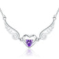 925 Silver Necklace with Natural Amethyst Pendant