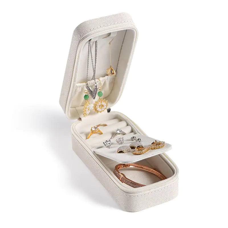 Portable Rectangular Jewelry Box: Travel With Confidence