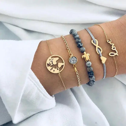 Geometrische Armband- und Armreif-Sets im Boho-Stil: Auffällig, schick und einzigartig