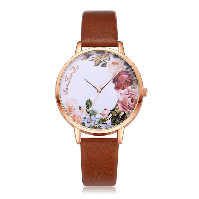 Simple White Floral Watch: Clear Lines And Timeless Beauty