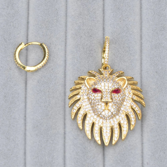 Lion Asymmetry Earrings: Bold Elegance with Fierce Charm