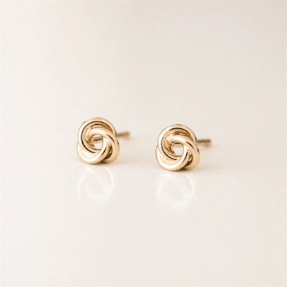 Gold Plated Love Knot Stud Earrings: Timeless Elegance with a Meaningful Touch