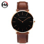 Elegance Meets Precision: Rose Gold Dial Leather Watch