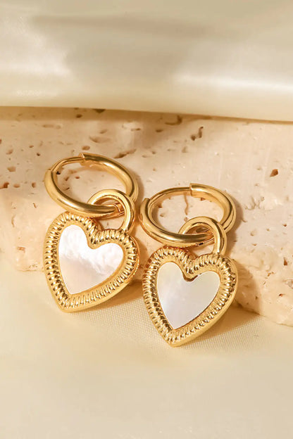 Stainless Steel Shell Heart Drop Earrings: A Touch of Elegance and Love