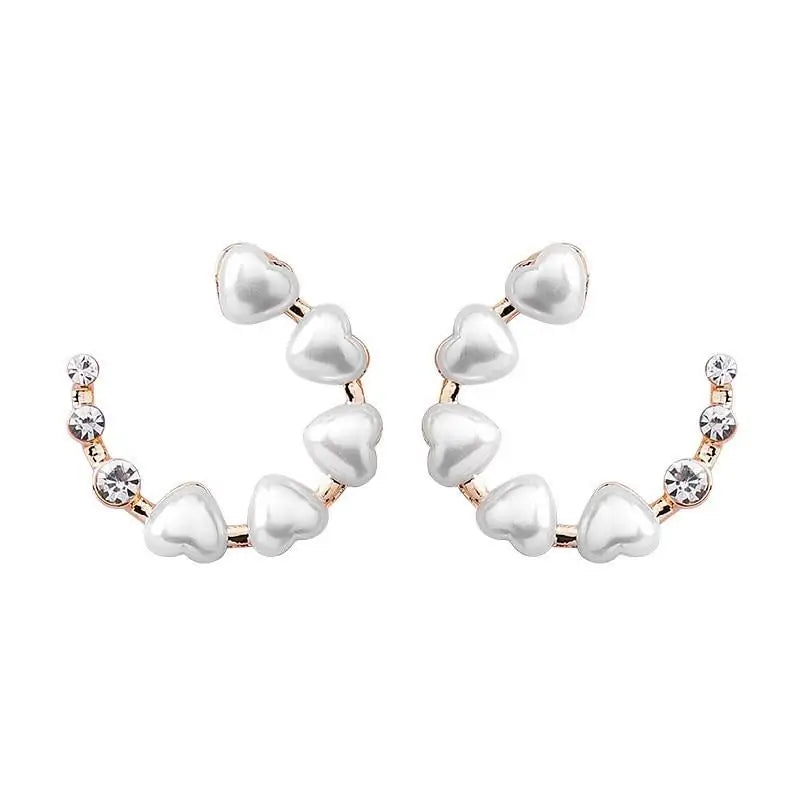 Fashion Heart Pearl Earrings: Timeless Elegance with a Touch of Romance