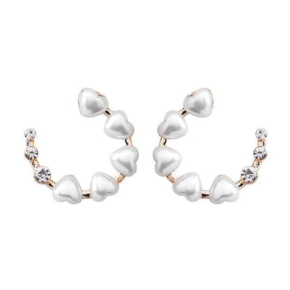 Fashion Heart Pearl Earrings: Timeless Elegance with a Touch of Romance