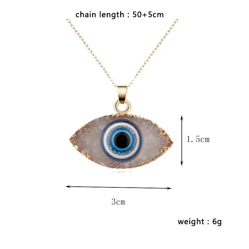 Turkish Evil Eye Pendant Necklace: A Bohemian Charm with Protection