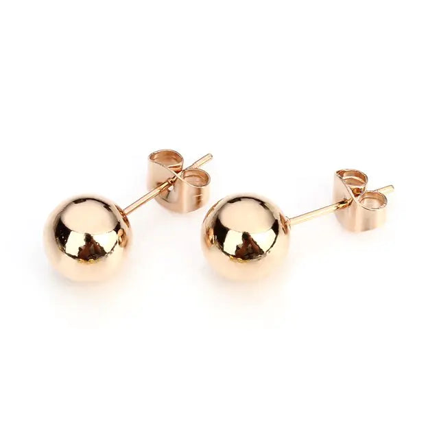 Stainless Steel Ball Stud Earrings: Elegance in Simplicity