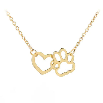 Pet Paw Love Heart Necklace: A Tribute to Your Furry Friend