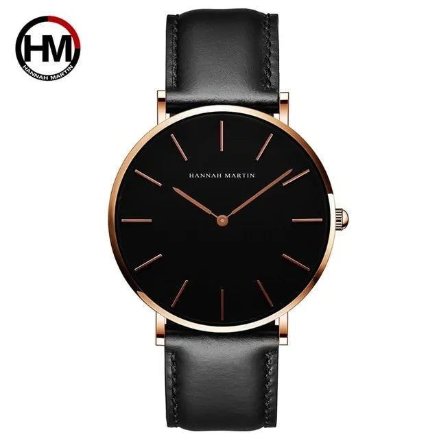 Elegance Meets Precision: Rose Gold Dial Leather Watch