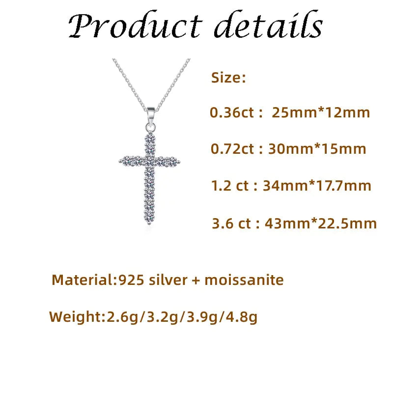 Moissanite Cross Pendant Necklace: Timeless Elegance, Modern Luxury