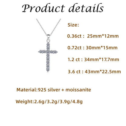 Moissanite Cross Pendant Necklace: Timeless Elegance, Modern Luxury