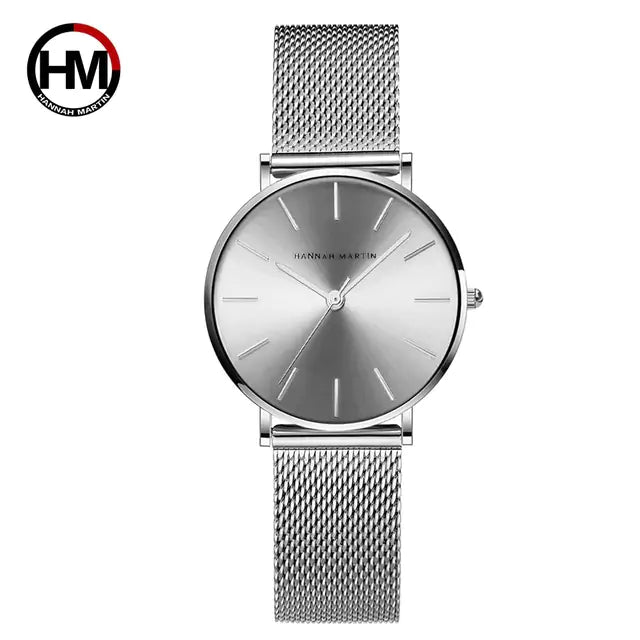 Elegant Stainless Steel Mesh Belt Watch: Modern Elegance