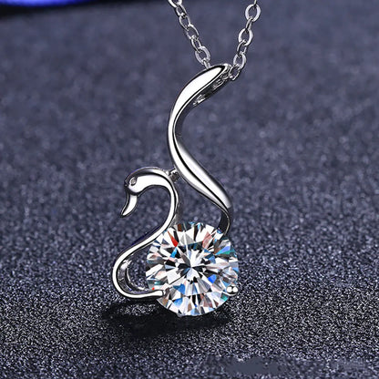 Moissanite Swan Diamond Necklace: Graceful Elegance and Unmatched Brilliance