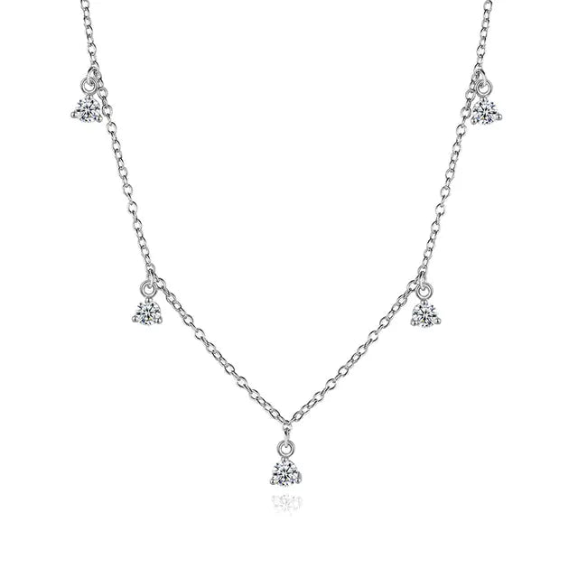 Sterling Silver CZ Cross Heart Star Pendant Necklace: A Symbol of Grace and Charm