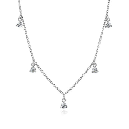 Sterling Silver CZ Cross Heart Star Pendant Necklace: A Symbol of Grace and Charm