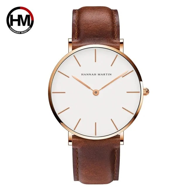 Elegance Meets Precision: Rose Gold Dial Leather Watch