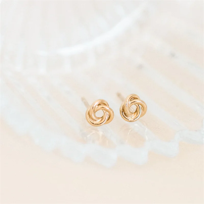 Gold Plated Love Knot Stud Earrings: Timeless Elegance with a Meaningful Touch