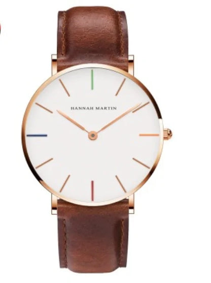 Elegance Meets Precision: Rose Gold Dial Leather Watch