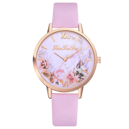 Tan Strap Floral Bee Watch: Add A Touch Of Charm