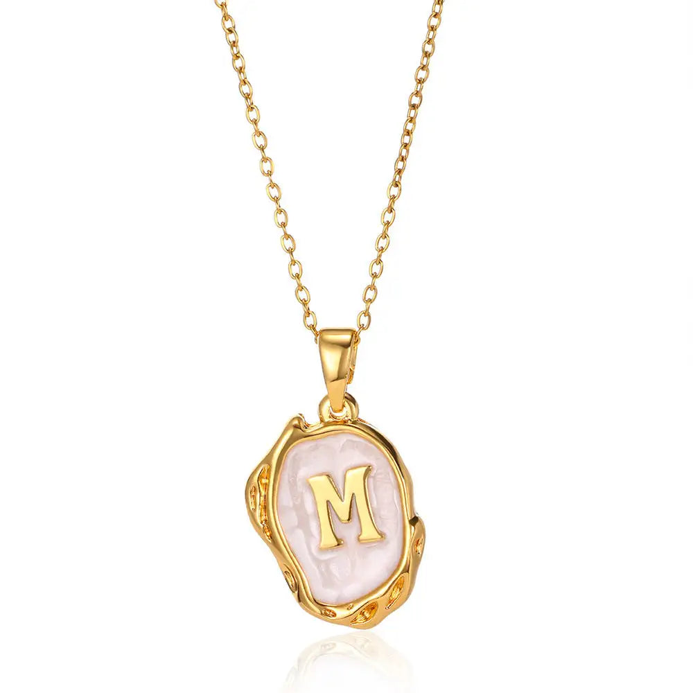 Vibrant Initial Pendant Necklace: Where Style Meets Sparkle