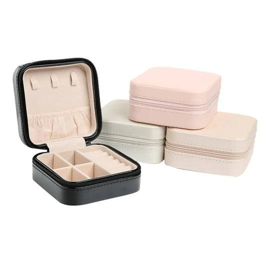 Jewelry Box Portable Zipper Storage: Stylish And Functional