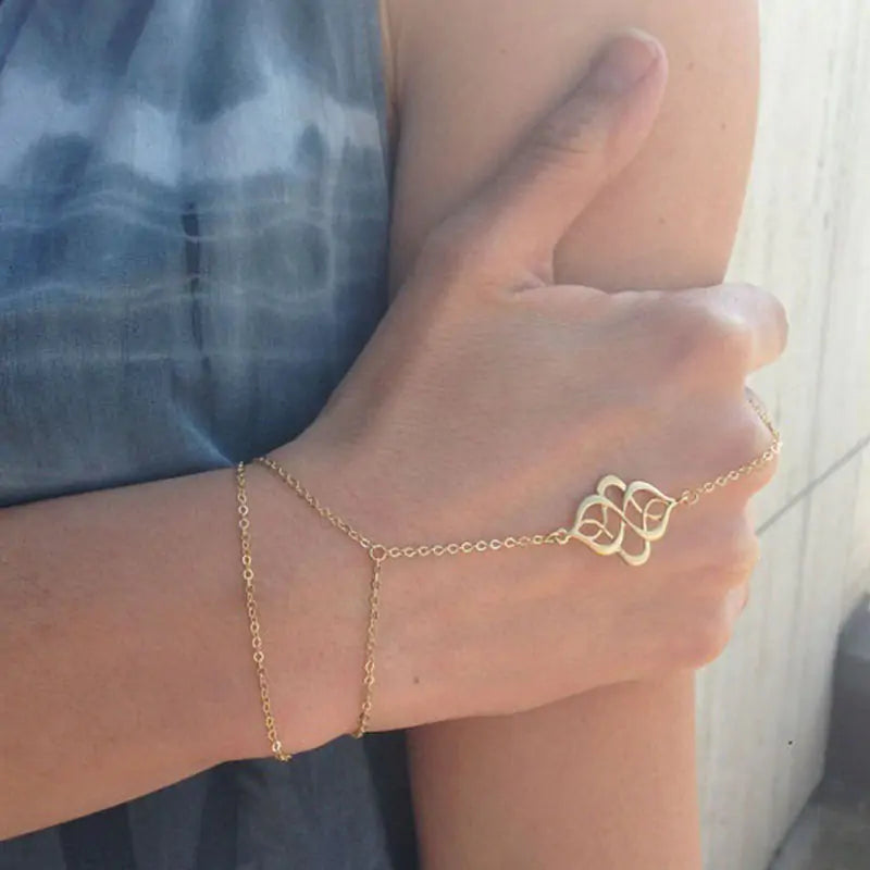 Bohemian Gold Finger Bracelet: Bold Style for the Fearless