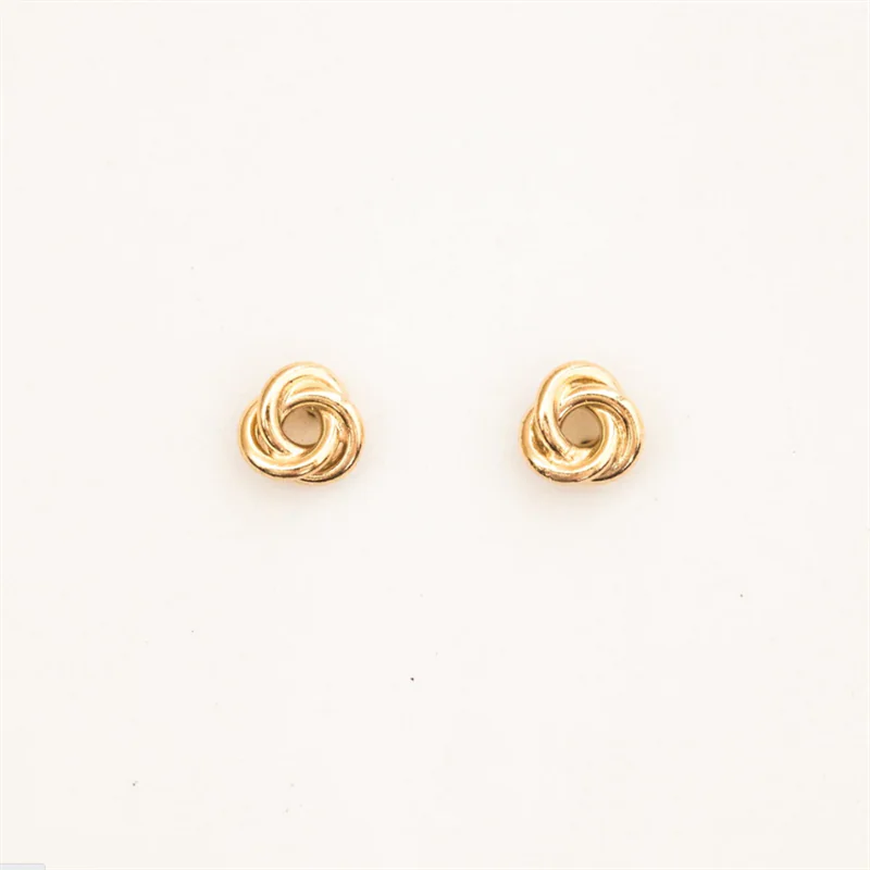 Gold Plated Love Knot Stud Earrings: Timeless Elegance with a Meaningful Touch