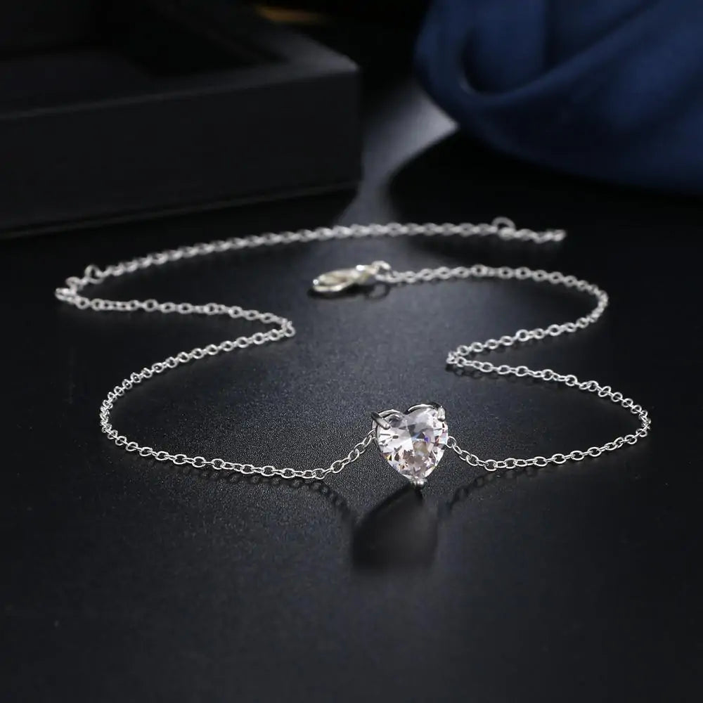 Crystal Heart Necklace: Sparkle with Timeless Elegance