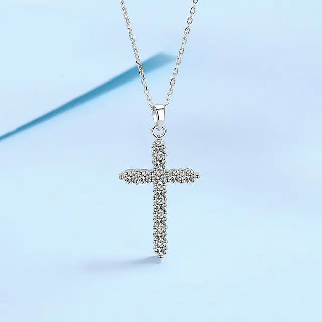 Moissanite Cross Pendant Necklace: Timeless Elegance, Modern Luxury