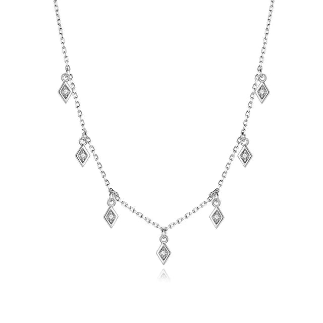 Sterling Silver CZ Cross Heart Star Pendant Necklace: A Symbol of Grace and Charm