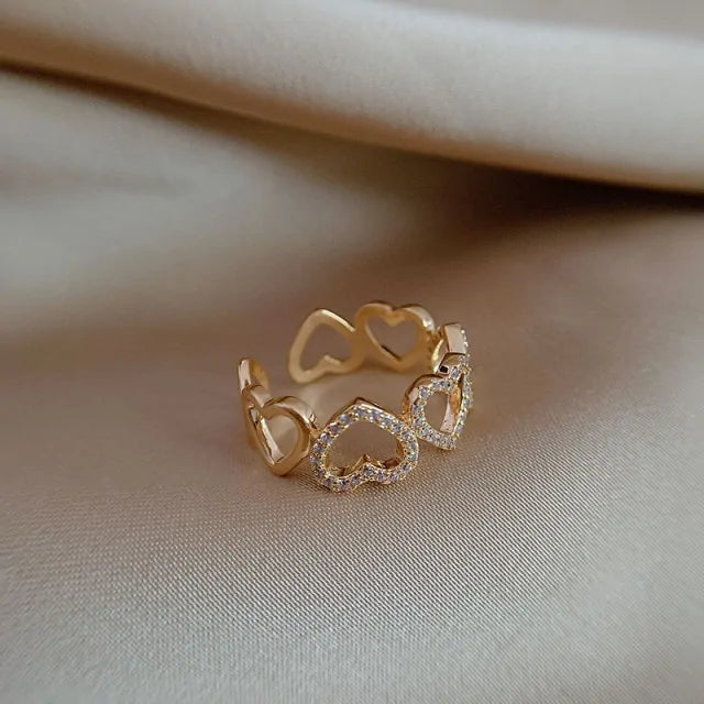 Pearl Zircon Gold Open Rings: A Fusion of Elegance and Glamour