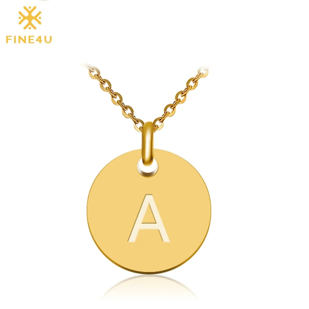 Initial Disc Pendant Necklace: Sophistication in Every Detail