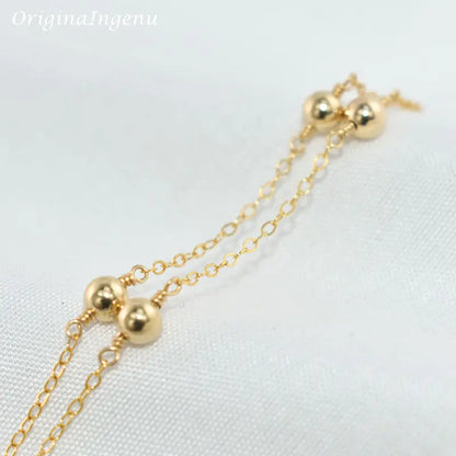 Pulsera de cuentas rellenas de oro: elegancia atemporal, sofisticación cotidiana