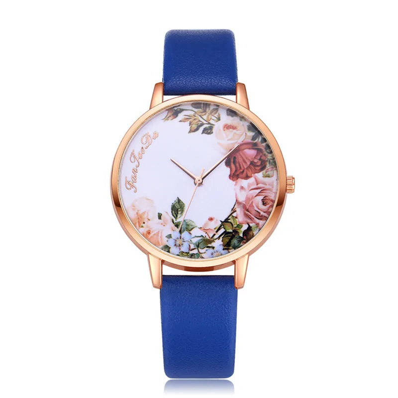 Simple White Floral Watch: Clear Lines And Timeless Beauty