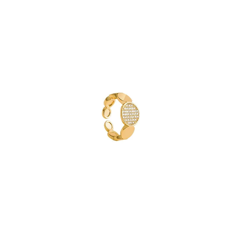 Alayna Zircon Circle Open Ring: Timeless Elegance