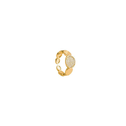 Alayna Zircon Circle Open Ring: Timeless Elegance