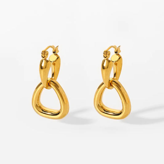 Gold-Plated Hoop Drop Earrings: Effortless Elegance for Every Occasion