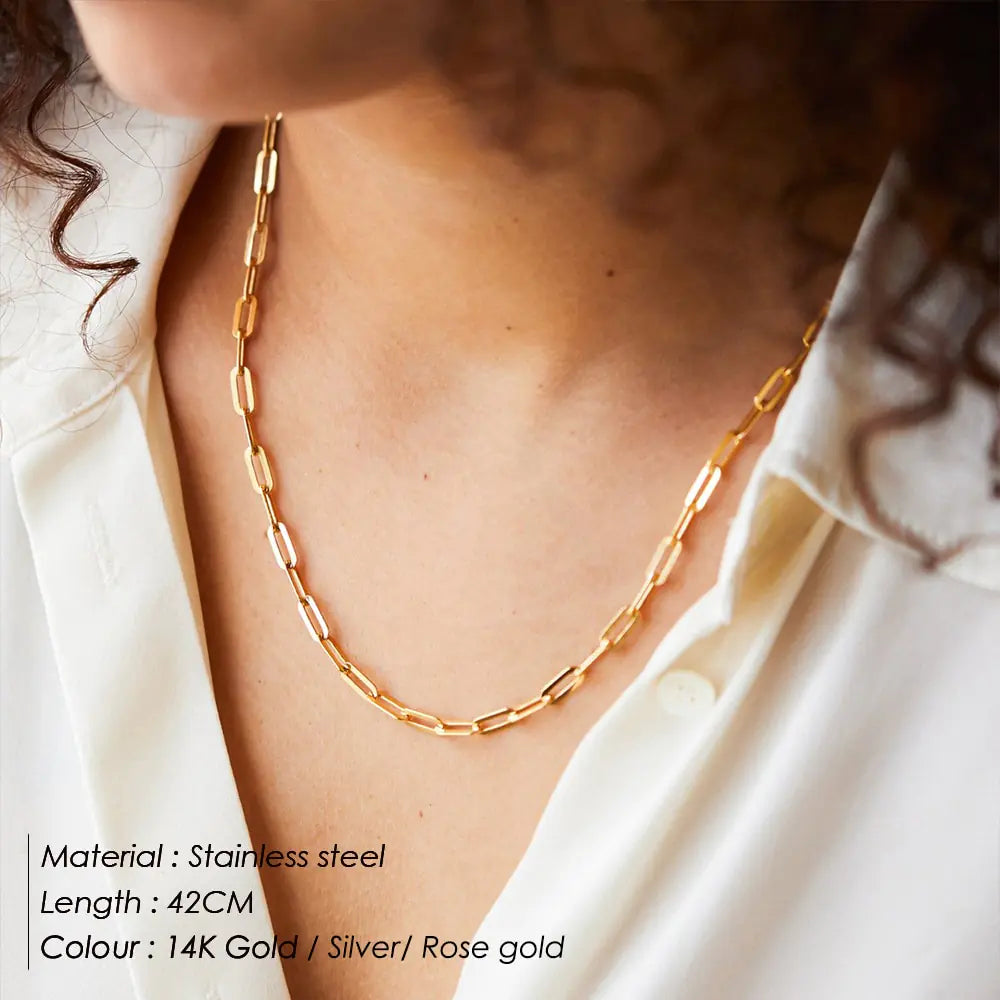 Paperclip Stainless Steel Necklace: Effortless Elegance for Every Occasion