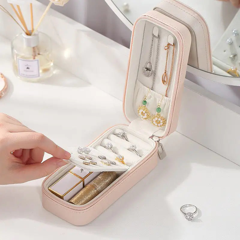 Portable Rectangular Jewelry Box: Travel With Confidence