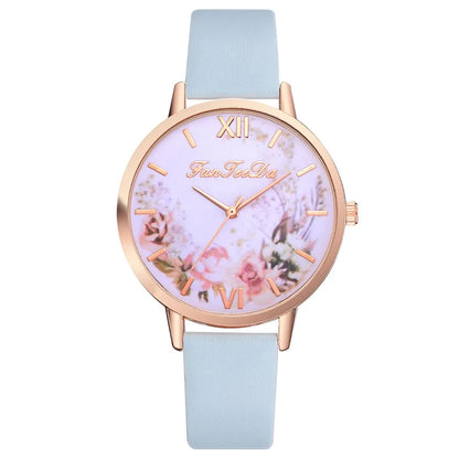 Tan Strap Floral Bee Watch: Add A Touch Of Charm