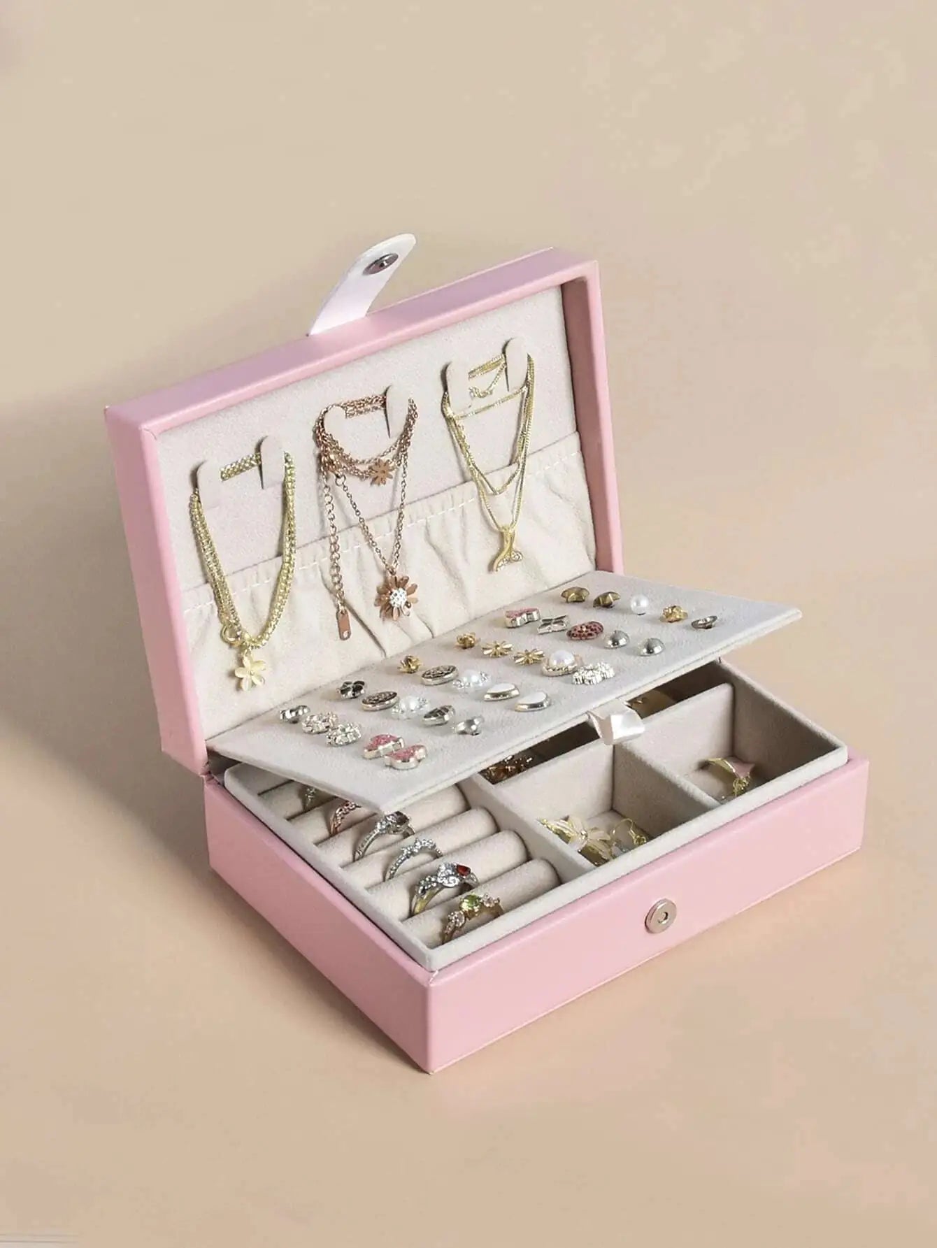 Gleeft® Double Layer Jewelry Box: Safe And Stylish