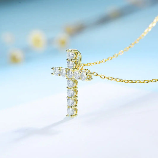 Moissanite Cross Pendant: A Symbol of Timeless Elegance